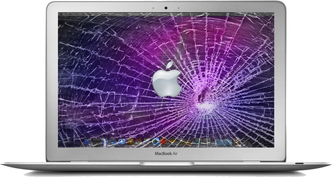 Broken Laptop We Are Approved To Carry Out Repairs - Broken Macbook Air Screen Clipart (1280x720), Png Download