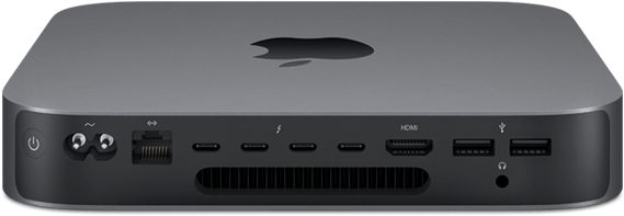 Mac Mini - Mac Mini 2018 Back Clipart (800x500), Png Download