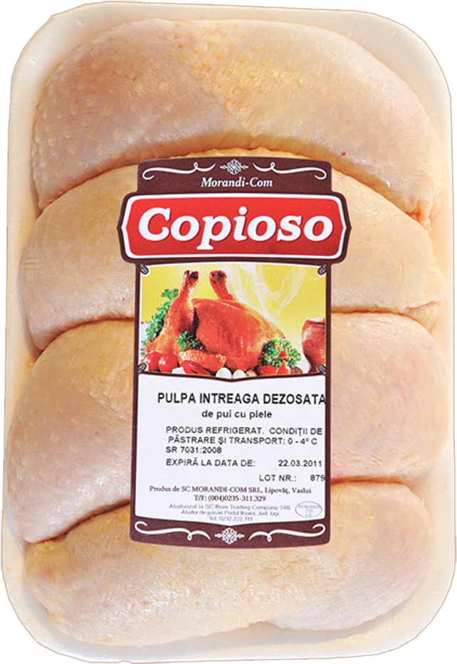 Whole Boneless Chicken Legs With Skin - Pulpe De Pui Fara Piele Clipart (900x1080), Png Download