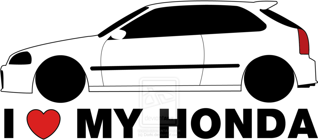 I Love My Honda Logo Clipart (1071x472), Png Download