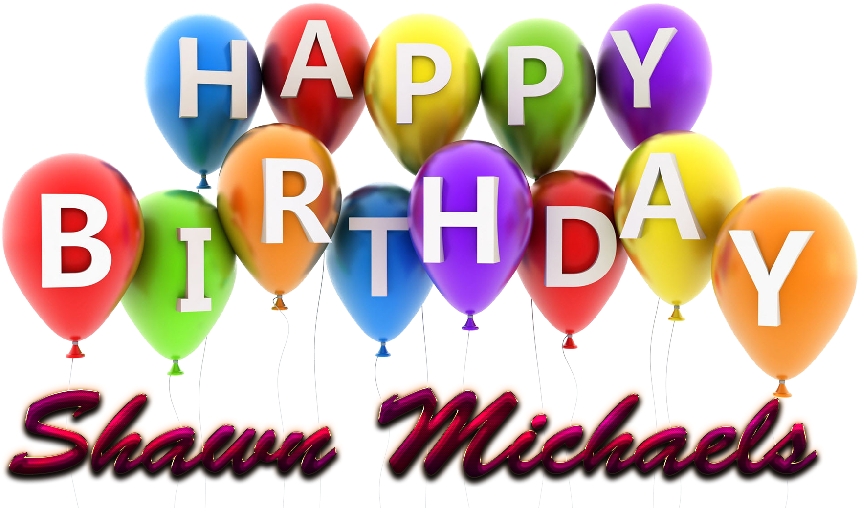 Shawn Michaels Happy Birthday Balloons Name Png - Balloon Clipart (1920x1200), Png Download