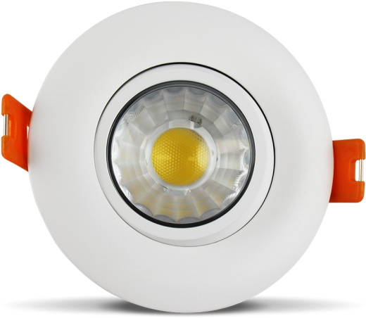Luxrite 23245 Led8w/dl3/gb/50k/fl 8w Dimmable 3" Gimbal - Incandescent Light Bulb Clipart (650x488), Png Download
