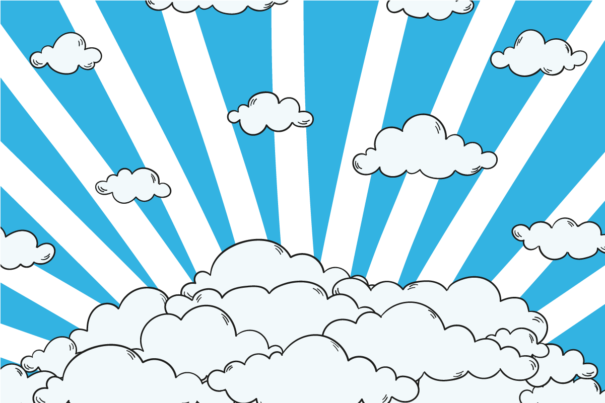 Ray Background Blue Sky Clipart (1331x939), Png Download