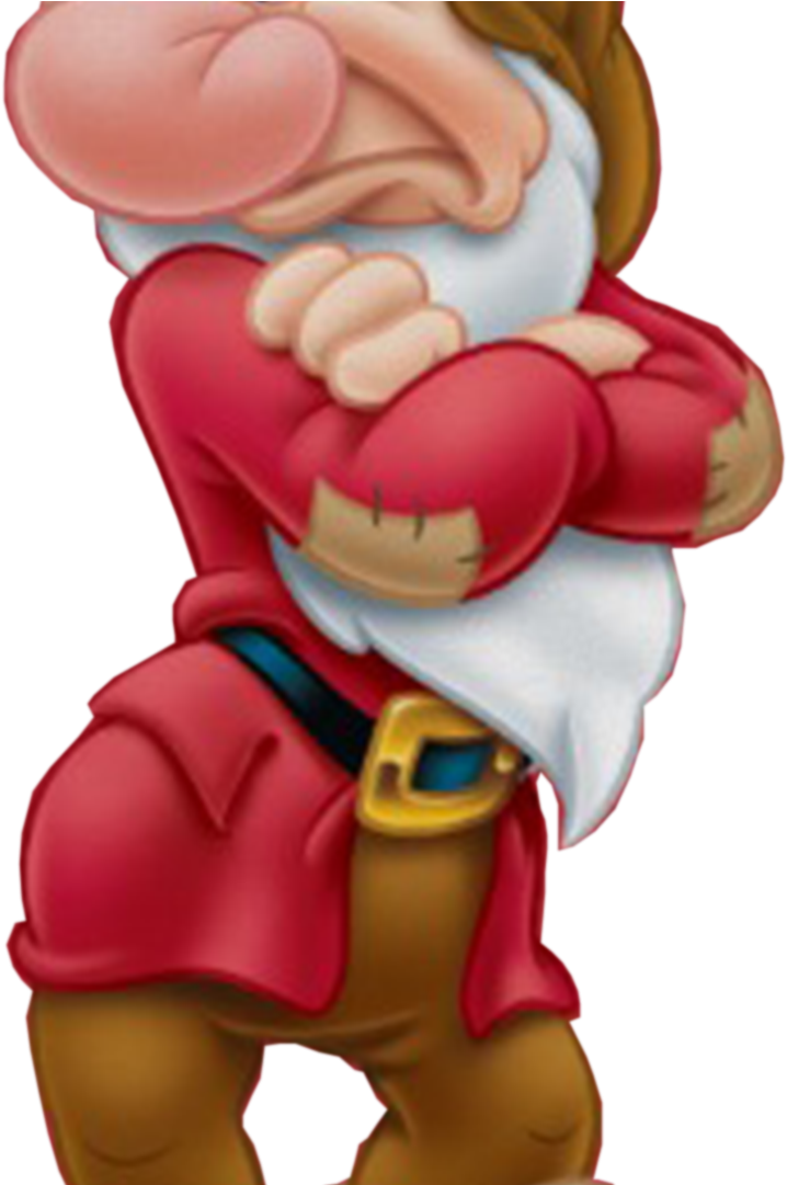 Grumpy Dwarf Vector Frightening Sleepy Png Transparent - Snow White Dwarfs Png Clipart (1061x1080), Png Download