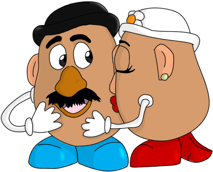 Mr Potato Head Pages - Mr And Mrs Potato Head Cartoon Clipart (841x686), Png Download