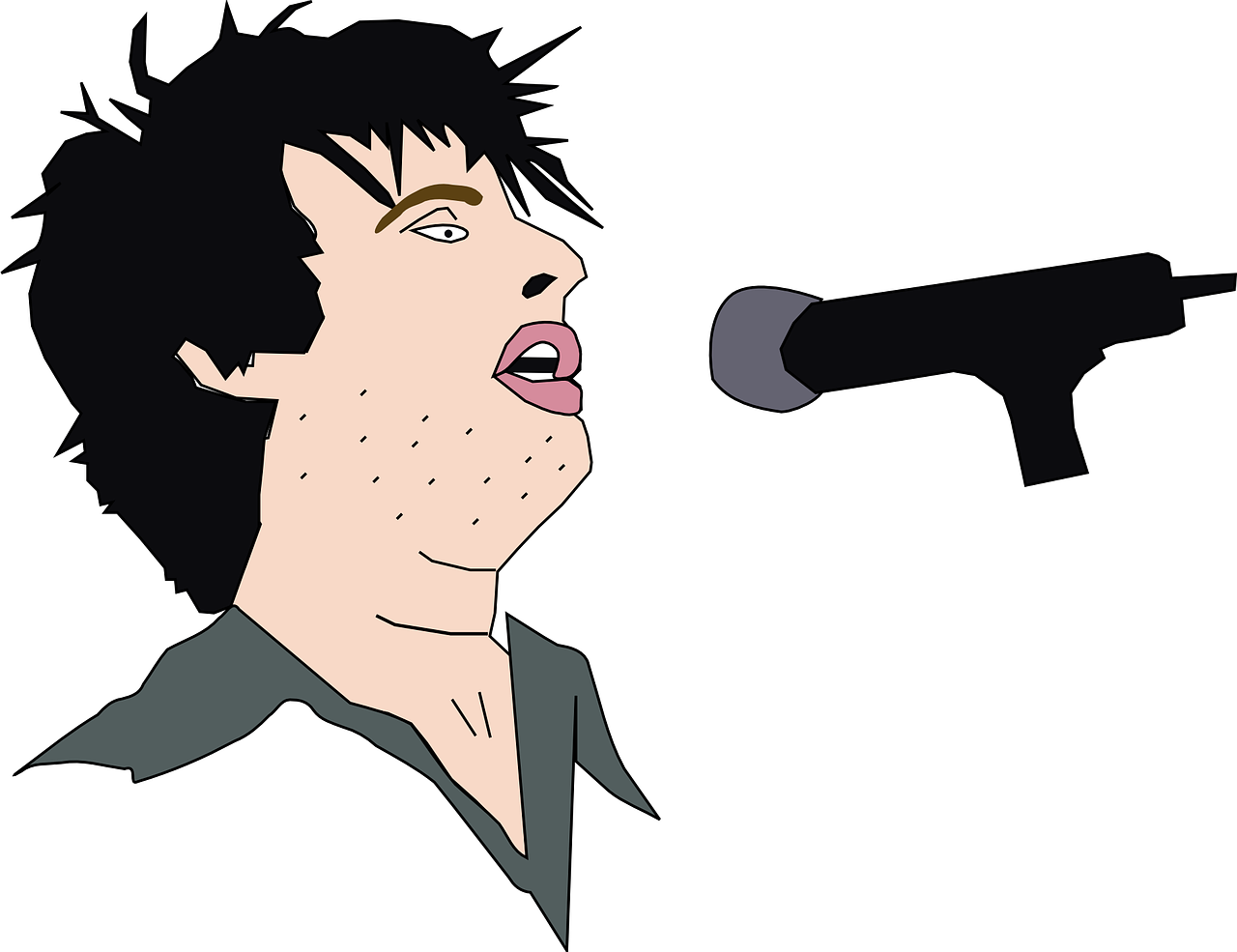 Singing Man Microphone Singer Png Image - Singing Png Clipart Transparent Png (1280x985), Png Download