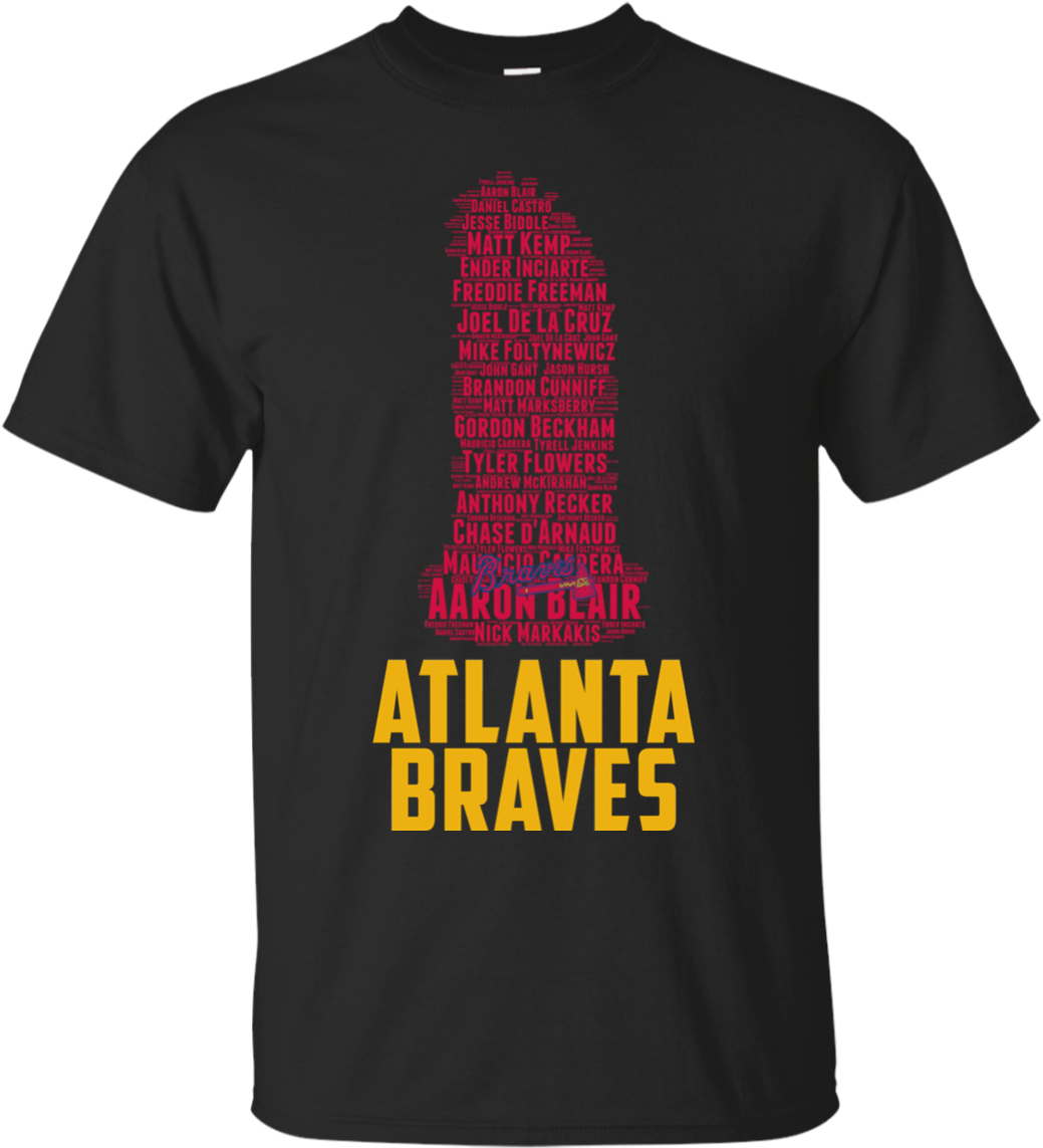 Atlanta Braves Typography Shirts - Active Shirt Clipart (1155x1155), Png Download