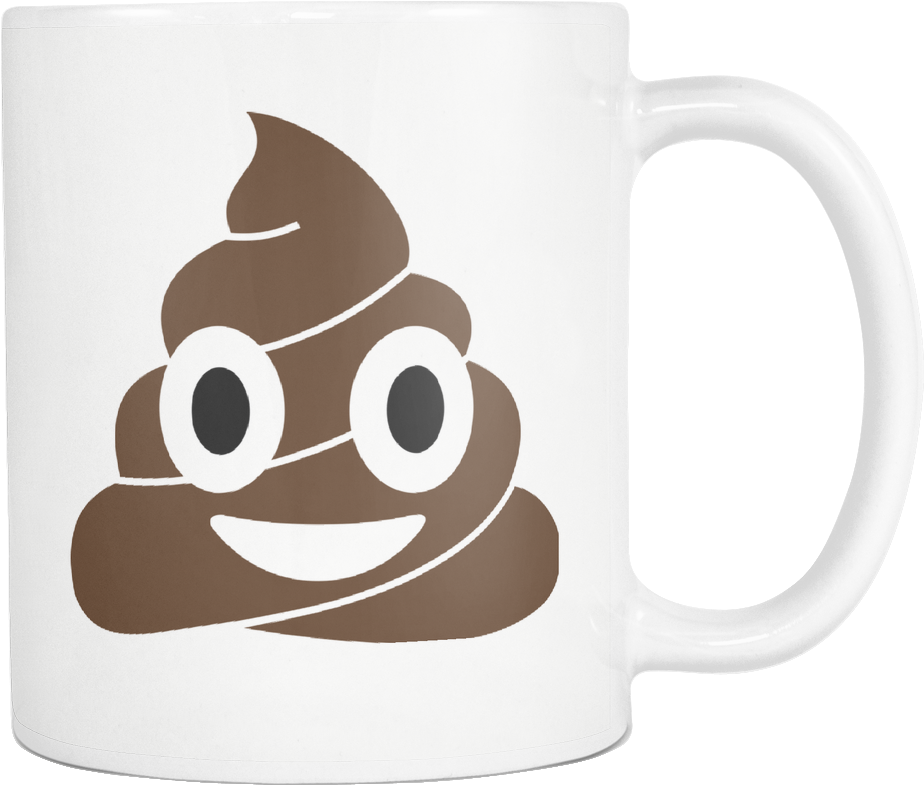 Simple Poop Mug - Poop Emoji Vector Free Clipart (1024x1024), Png Download