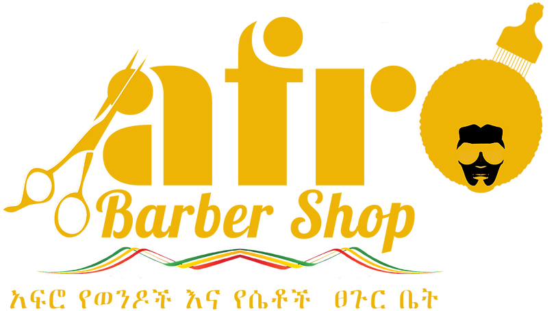 Afro Barber Shop Logo - Graphic Design Clipart (1261x668), Png Download