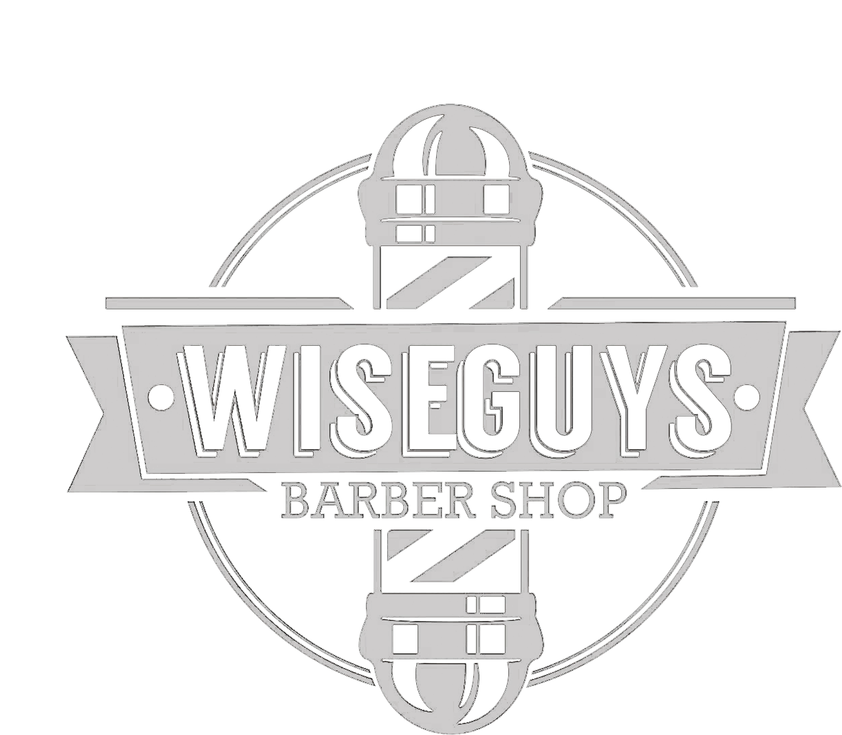Logo - Wiseguys Barbershop Logo Clipart (1890x1417), Png Download