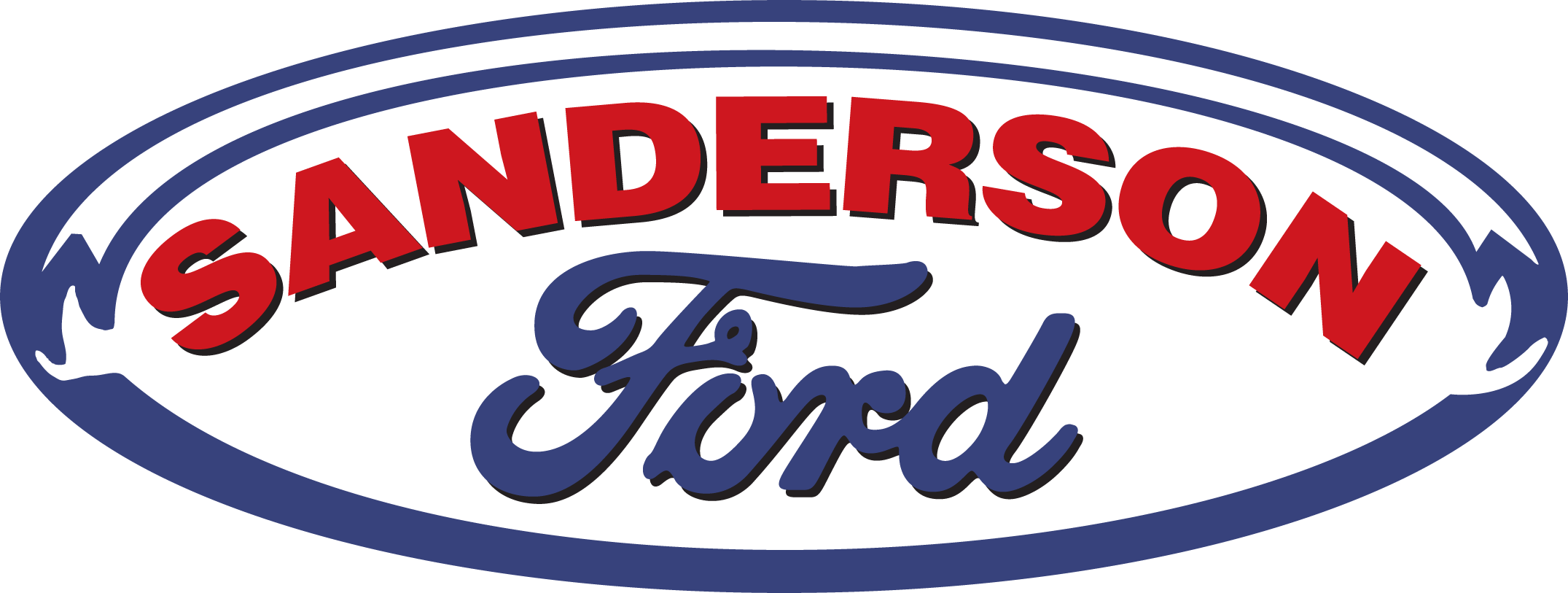 Our Sponsors - Sanderson Ford Logo Clipart (2151x813), Png Download