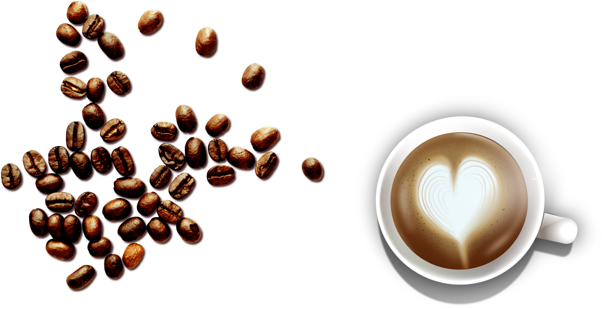 Beans Vector Espresso Bean - Cuban Espresso Clipart (2035x1311), Png Download