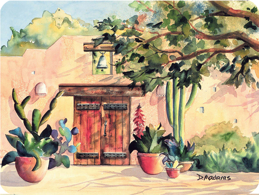 Beth's Gate Small Glass Cutting Board - Mural Clipart (1000x750), Png Download