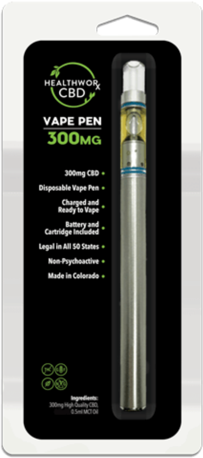 300mg Cbd Disposable Vape Pen By Healthworxcbd - Green Crack Dab Pen Clipart (1600x1600), Png Download