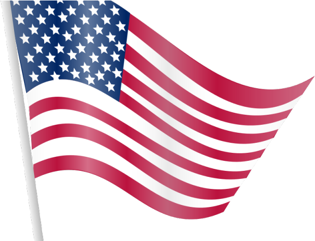 Waving Flag Cliparts - American Flag Clip Art Transparent - Png Download (640x480), Png Download