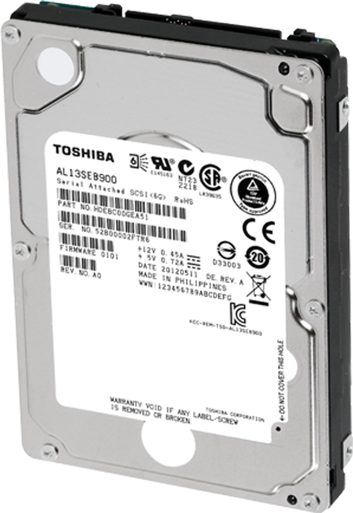 Toshiba Announces Next Generation 10,000 Rpm Class - Toshiba Hard Disk Png Clipart (1225x1708), Png Download