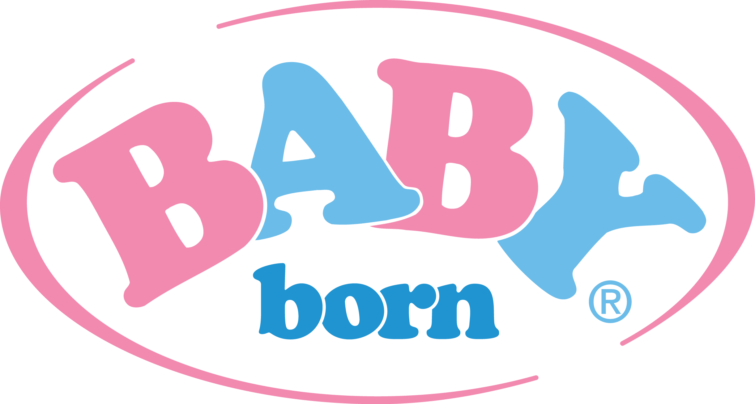 Born Png Transparent - Baby Born Doll Logo Clipart (2442x1308), Png Download