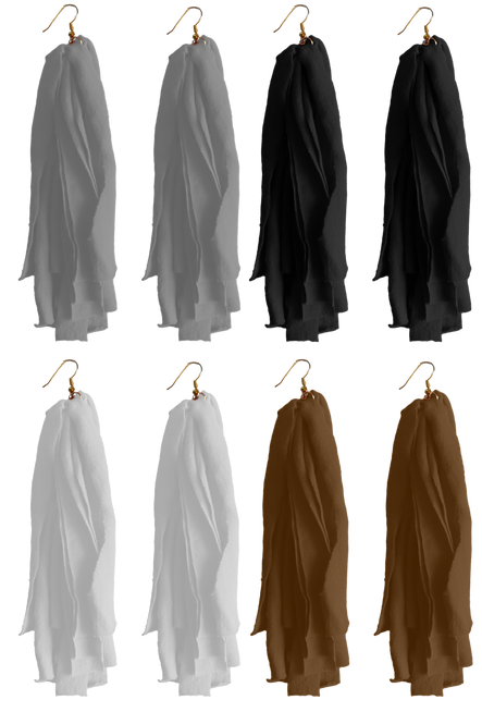 T Tassel Earrings 1/2" Cut T Shirt 12" Strands Gathered - Velvet Clipart (498x996), Png Download