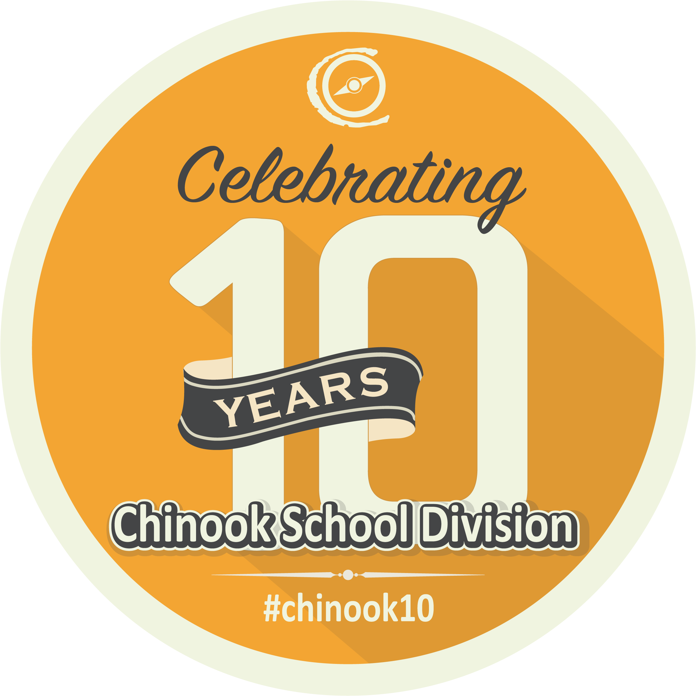 Chinook 10 Year Logo-01 - 10 Year Logo Clipart (2343x2343), Png Download