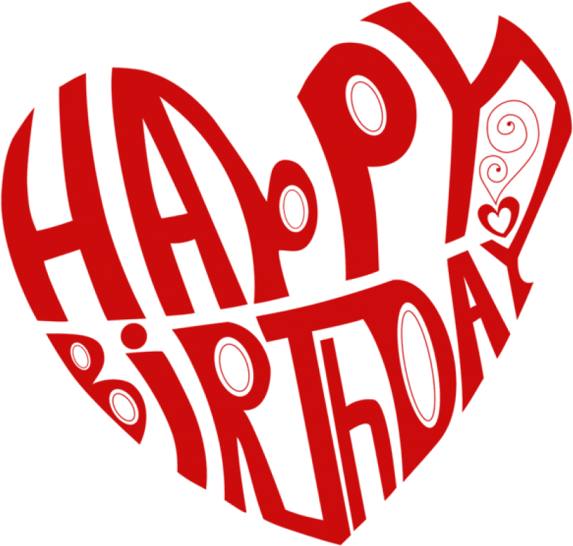 Happy Birthday Heart Shape - Happy Birthday Love Png Clipart (600x578), Png Download