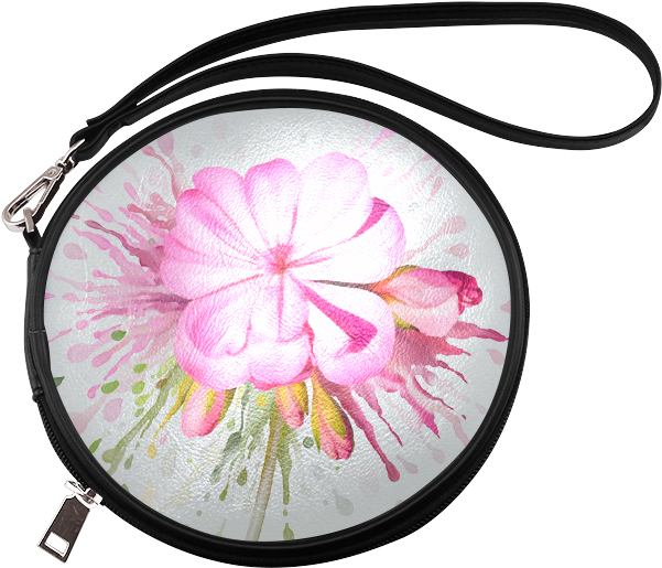 Pink Flower Color Splash - Toiletry Bag Clipart (800x800), Png Download