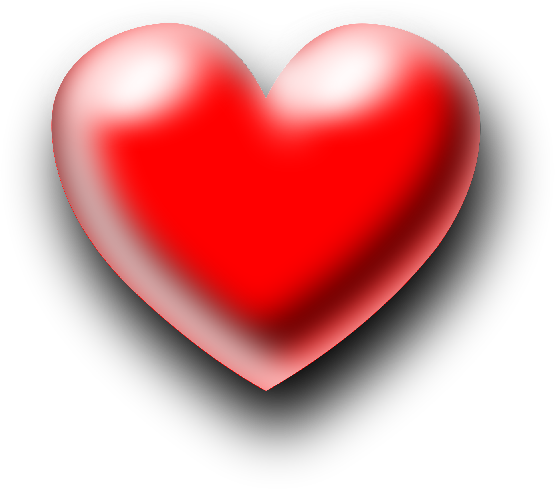 Heart Shape Drawing - 3d Heart Shape Transparent Clipart (1940x1711), Png Download
