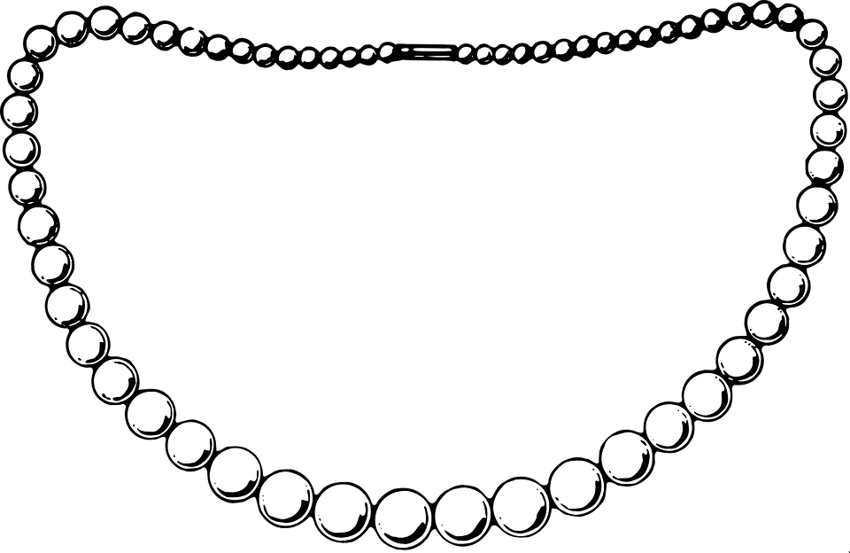 Pearl Necklace Png - String Of Pearls Cartoon Clipart (960x624), Png Download
