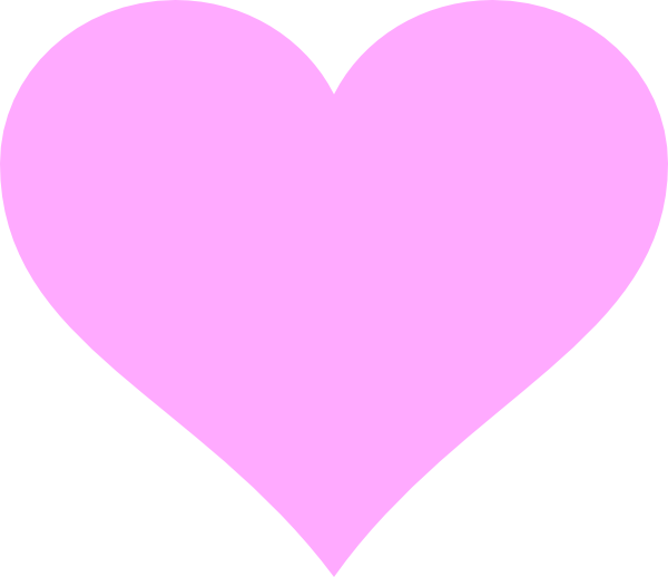 Heart Shaped Clipart Traceable - Pink Love Heart Vector - Png Download (600x518), Png Download