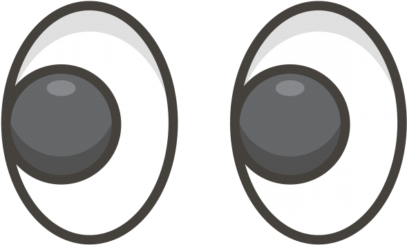 Eyes Emoji - Circle Clipart (866x650), Png Download