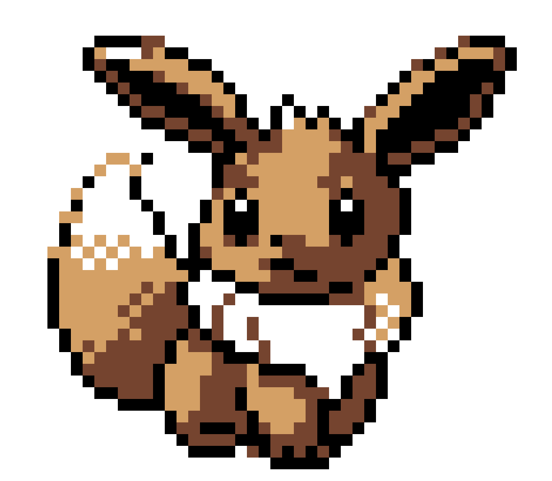 Eevee - Eevee Pixel Art Clipart (1200x1200), Png Download