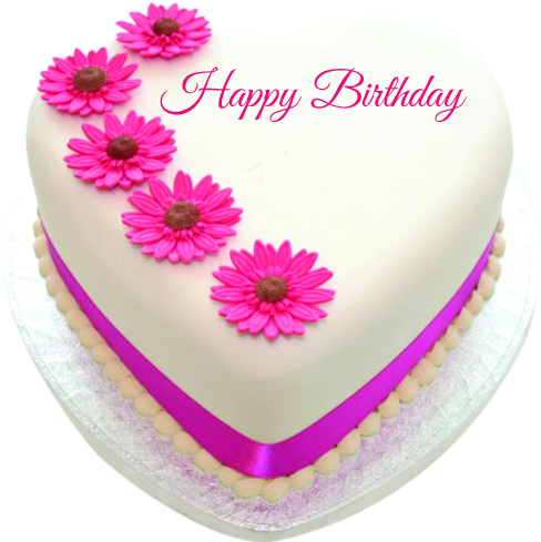 Heart, Cream, Love Cake Png Images - Happy Birthday Cake Png Clipart (576x576), Png Download