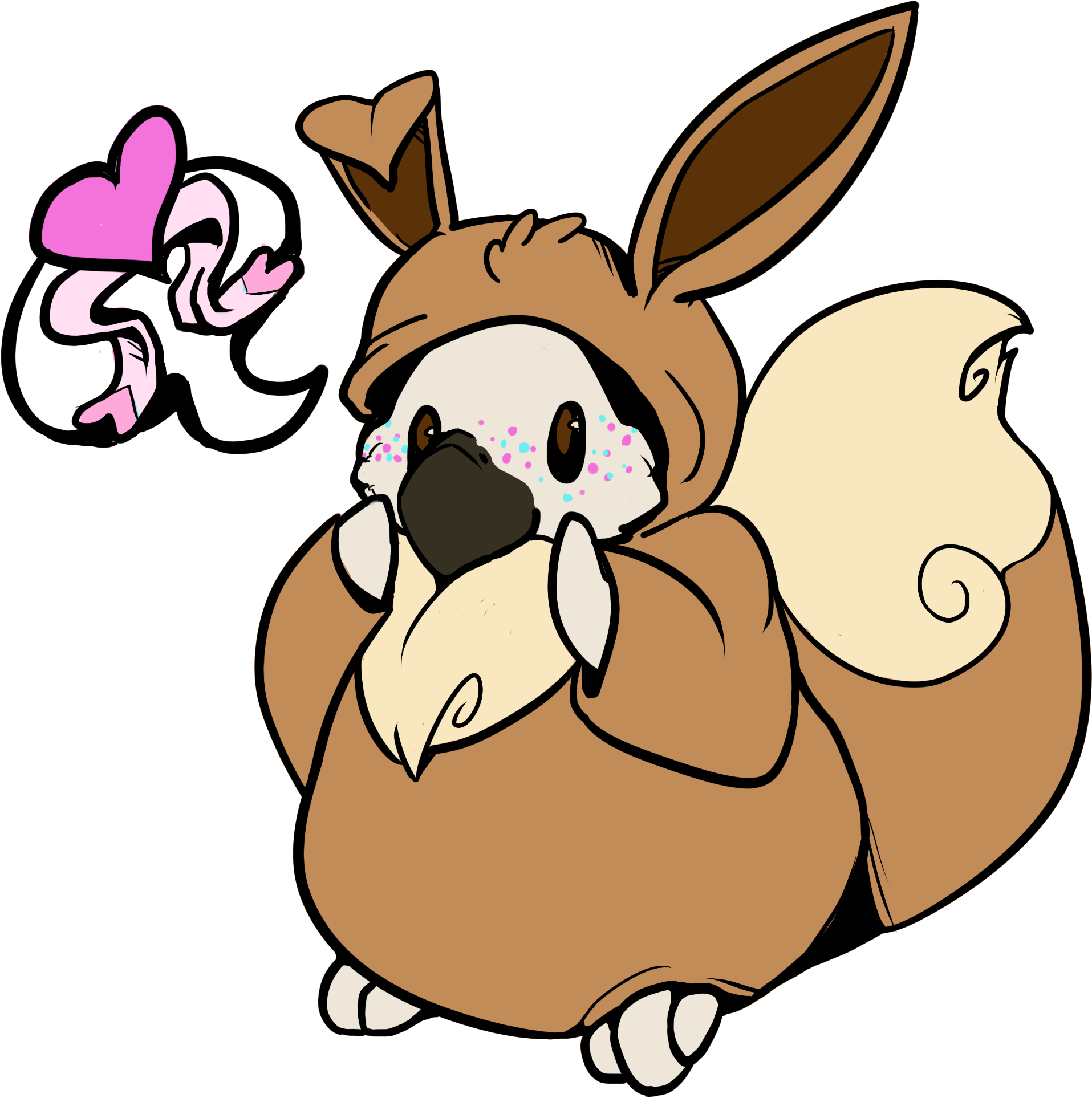 Eevee Transparent Background - Cartoon Clipart (1915x1926), Png Download