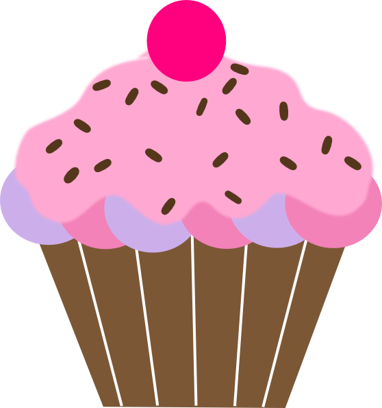 Cupcakes With Sprinkles Clipart - Clip Art Of Cupcakes - Png Download (558x595), Png Download