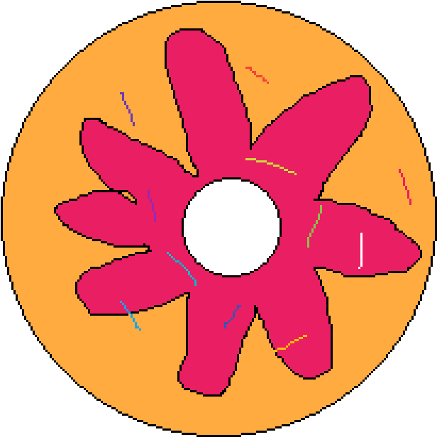 Jelly Donut With Sprinkles - Circle Clipart (960x960), Png Download