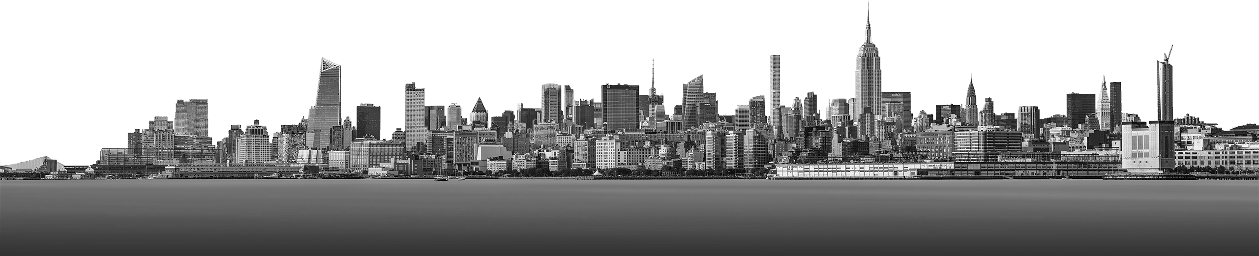 Cityskyline - Cityscape Clipart (2560x521), Png Download