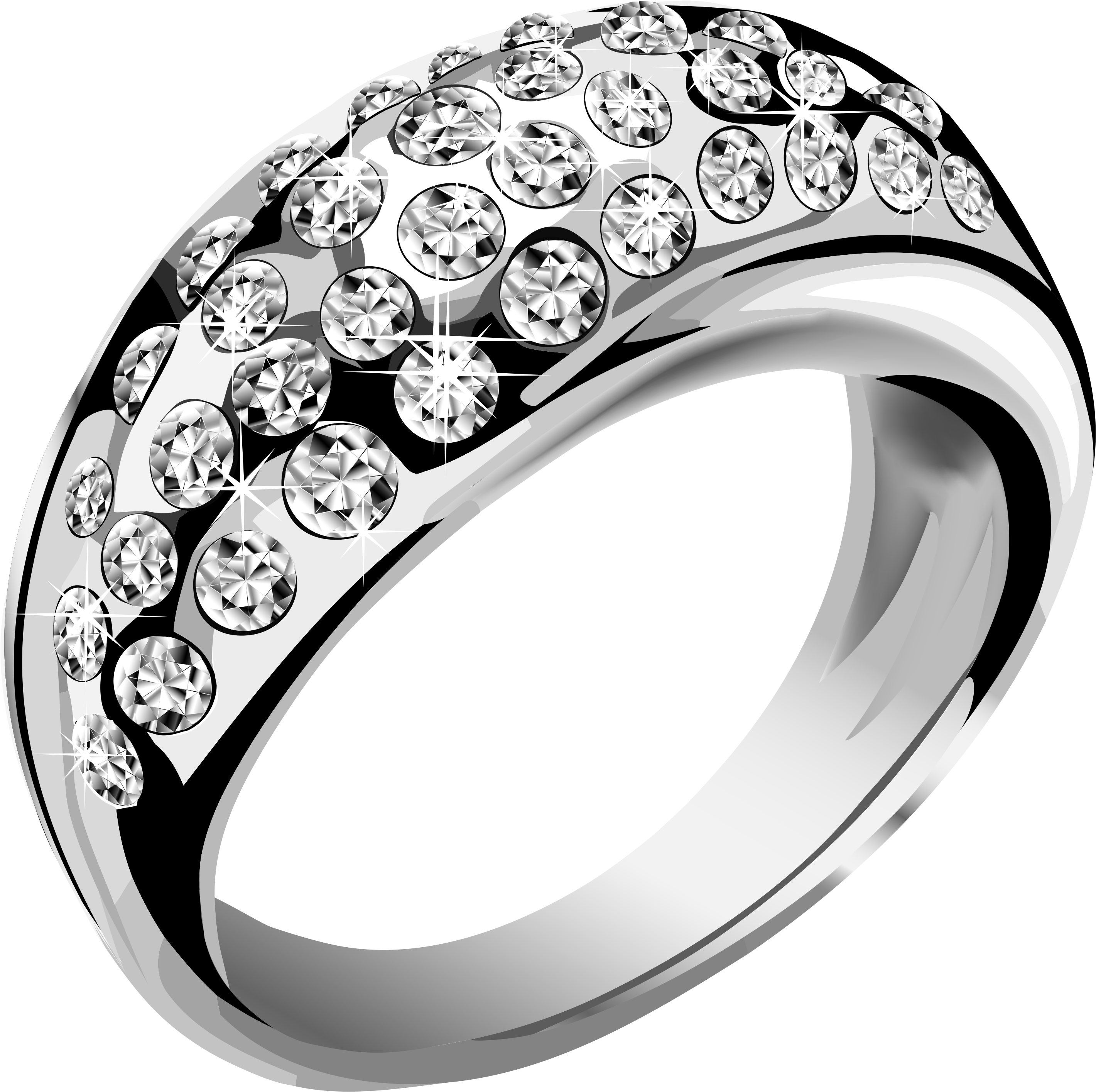 Ring Png - Silver Jewelry Png Clipart (3068x3074), Png Download