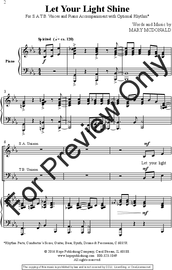 Let Your Light Shine Thumbnail - Fire In The Bow Sheet Music Clipart (660x984), Png Download