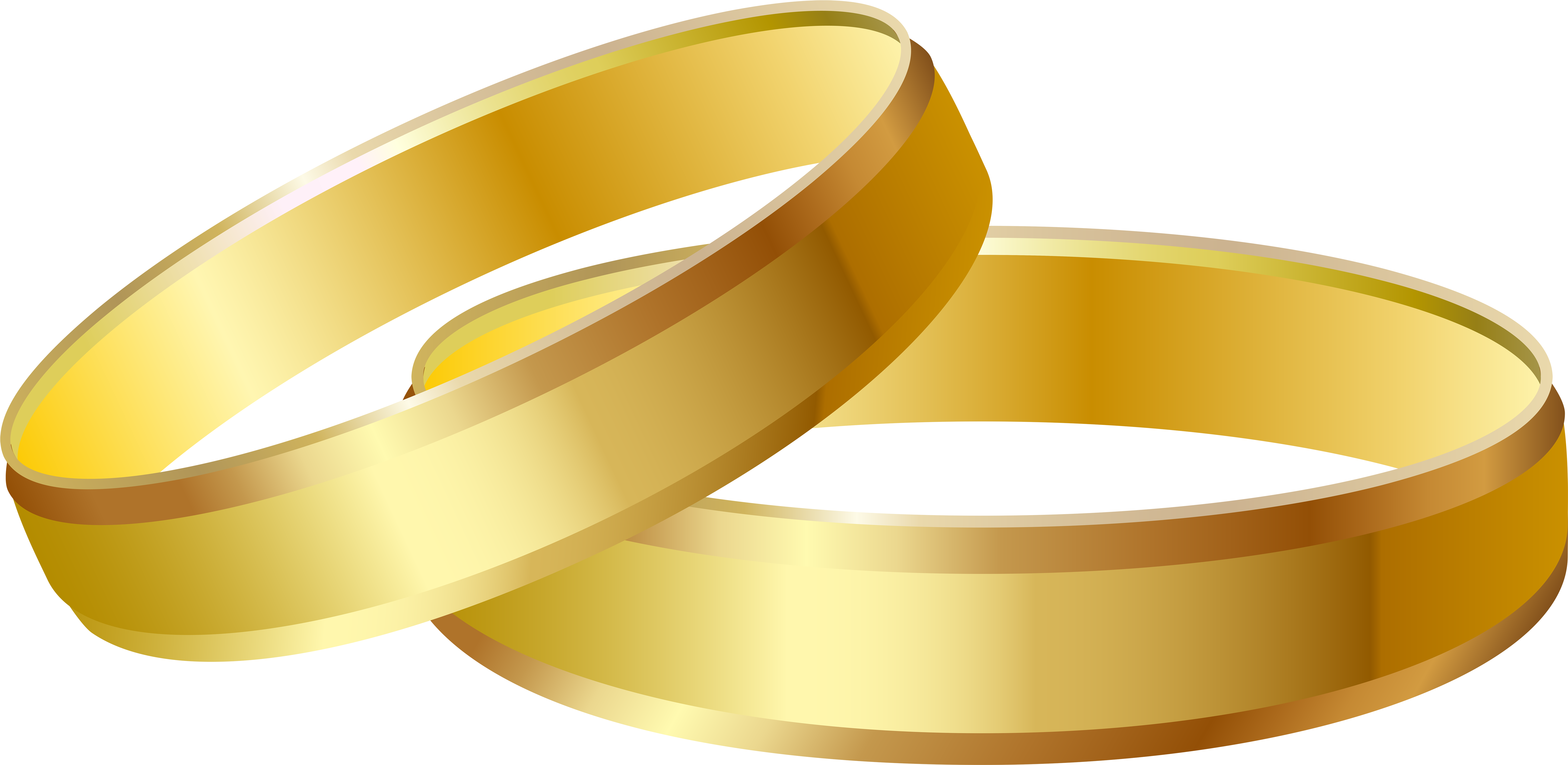 Free Png Gold Wedding Rings Png Images Transparent Clipart (7795x3803), Png Download