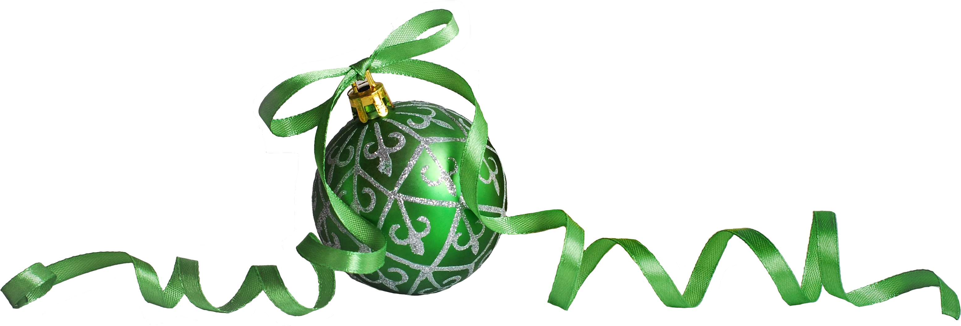 Transparent Green Christmas Ribbon , Png Download Clipart (3110x1055), Png Download