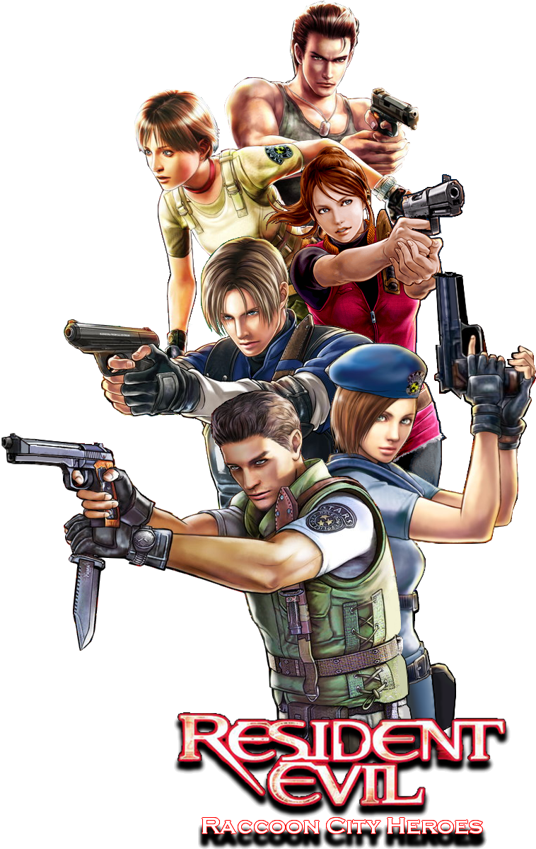 Chris Redfield, Jill Valentine, Leon S Clipart (758x1199), Png Download