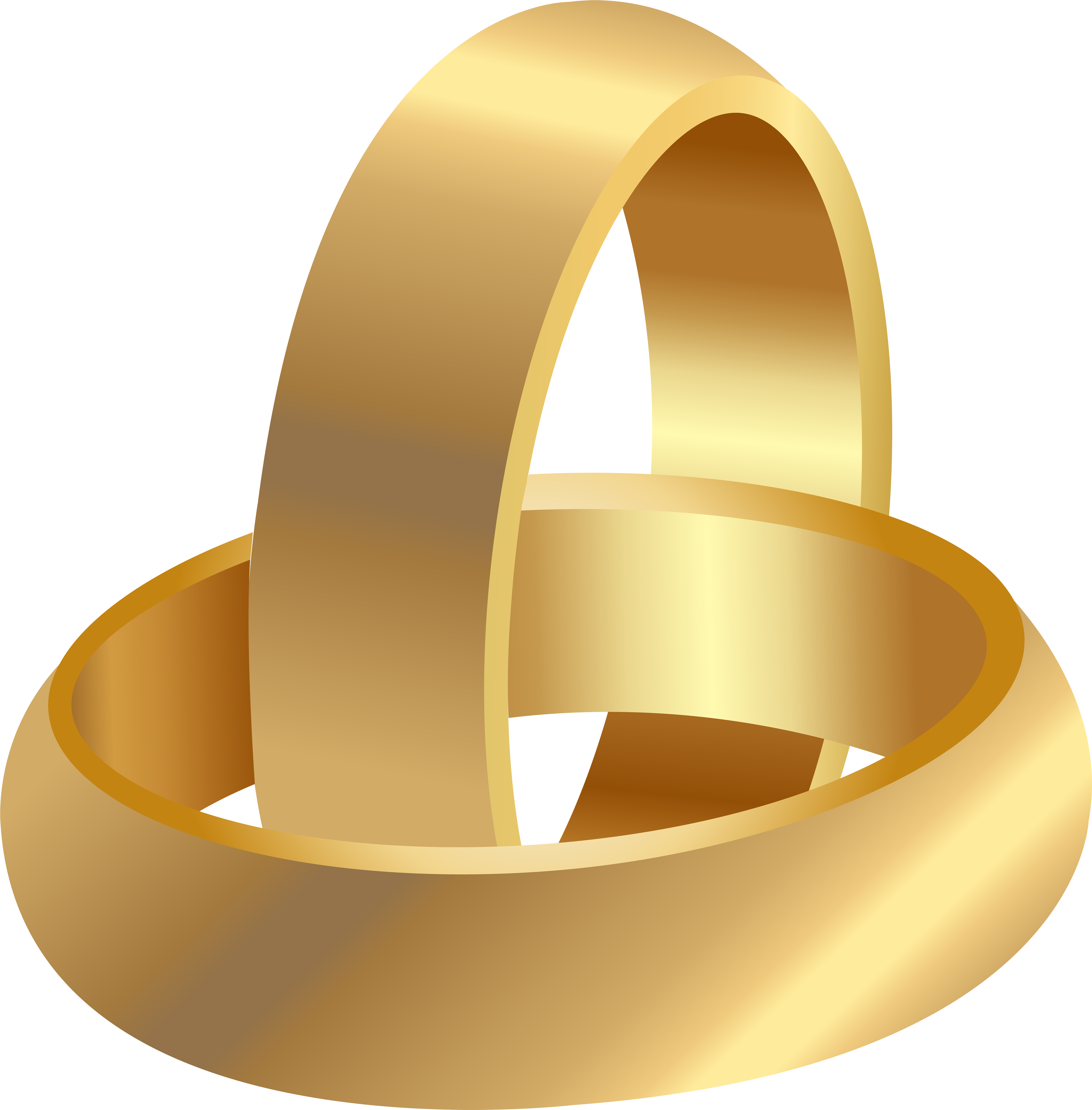 Golden Wedding Rings Png Clip Art Transparent Png (6886x7000), Png Download