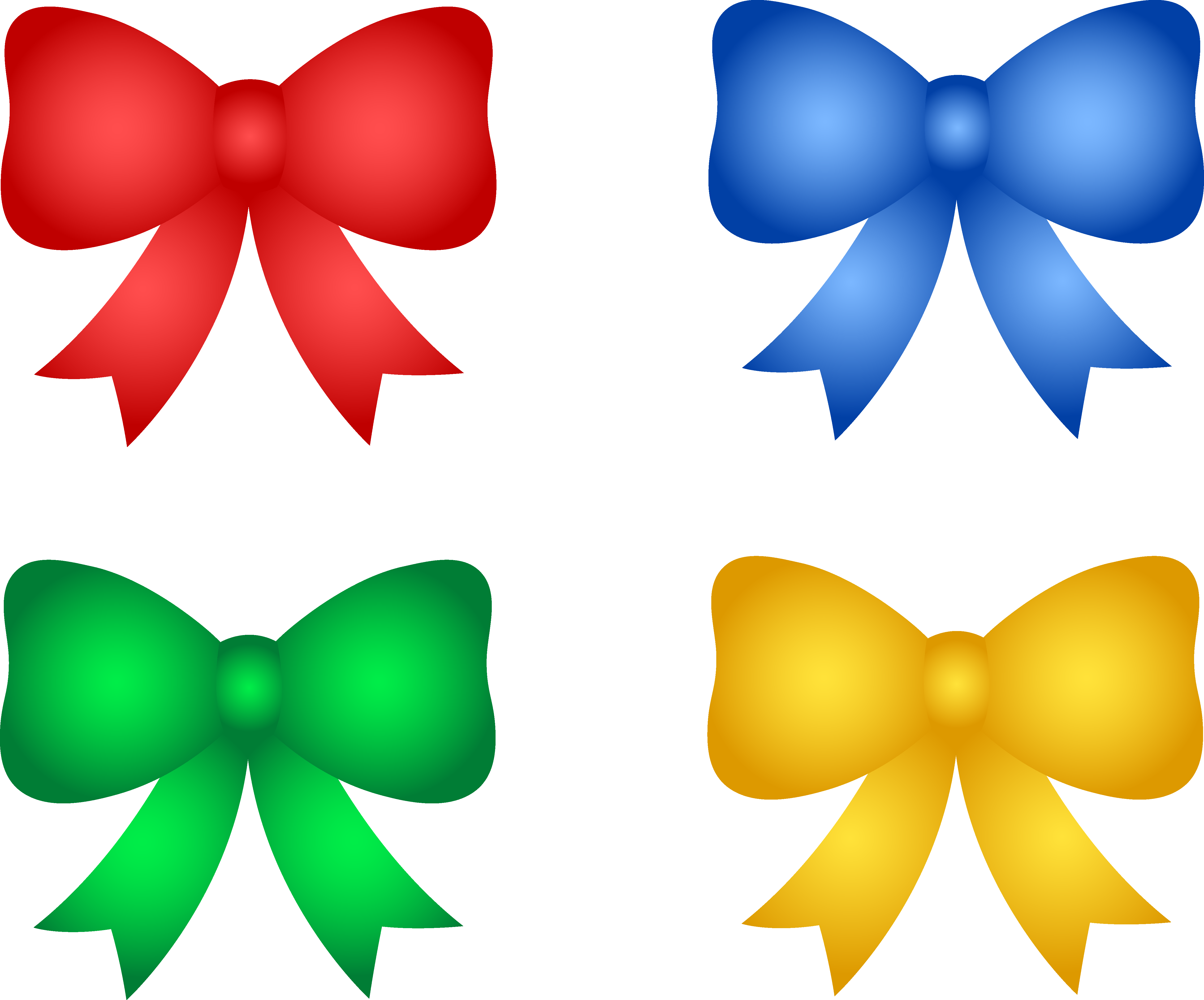 Birthday Christmas Ribbon Clip Art Merry Christmas - Small Christmas Bow Clipart - Png Download (5095x4231), Png Download