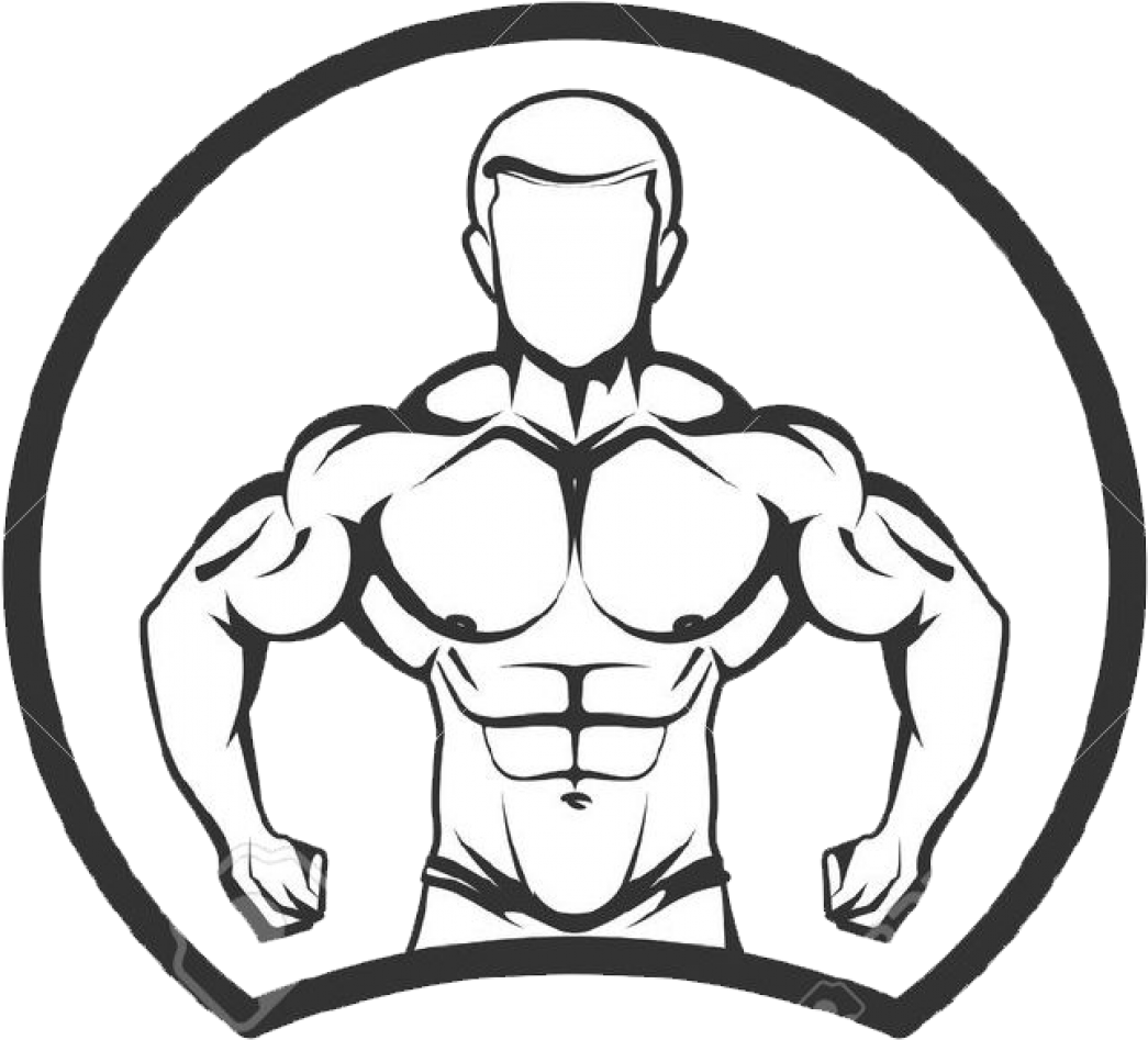 Cropped 36858928 Vector Illustration Of Muscled Man - Man Body Logo Clipart (1200x1083), Png Download