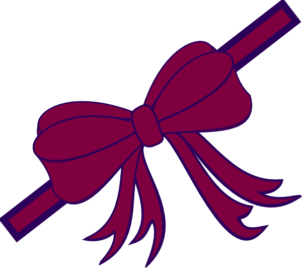 Free Download Red Christmas Ribbon Bow Magnets Clipart - Maroon Bow Clip Art - Png Download (600x532), Png Download