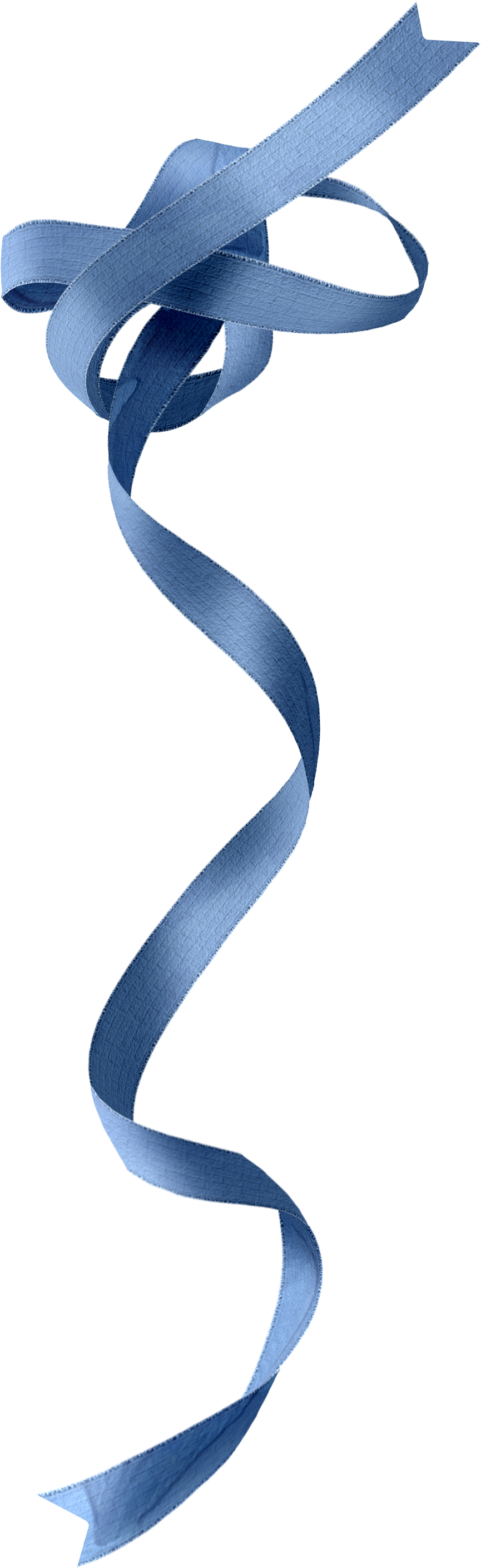 Blue Christmas Ribbon - Transparent Blue Ribbon Png Clipart (913x2859), Png Download