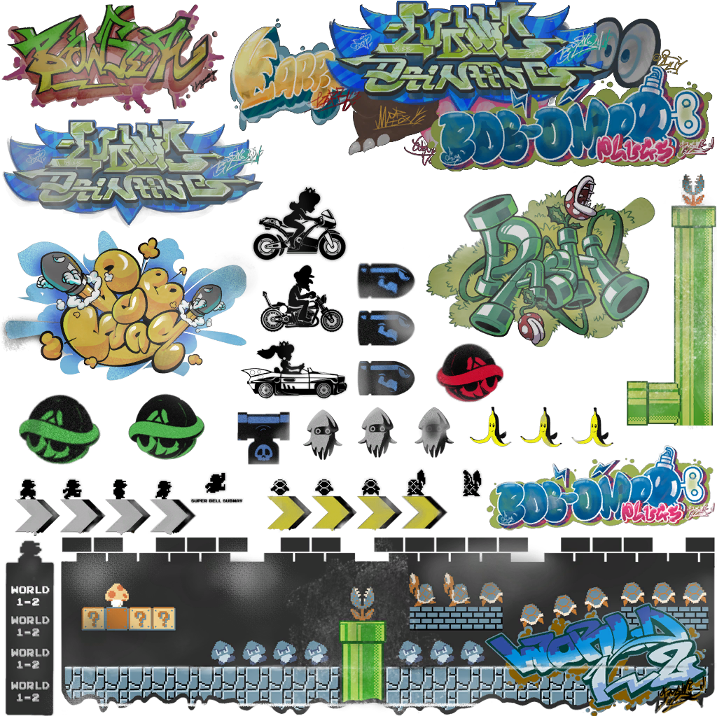 The Graffiti Found In Super Bell Subway Clipart (1024x1023), Png Download