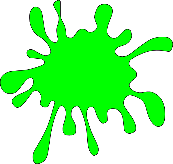 Small - Green Paint Splatter Clip Art - Png Download (600x568), Png Download