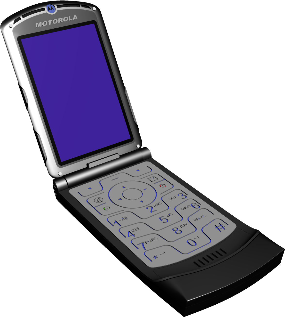Motorola V3 Phone Png Clipart - Feature Phone Transparent Png (1176x1307), Png Download