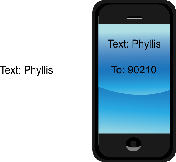 600 X 551 13 - Cell Phone Texting Clipart - Png Download (600x551), Png Download