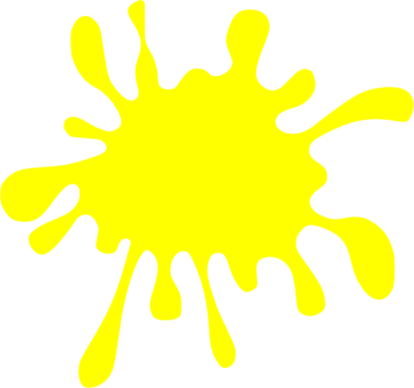 Yellow Clipart Splat - Yellow Splatter Clip Art - Png Download (600x563), Png Download